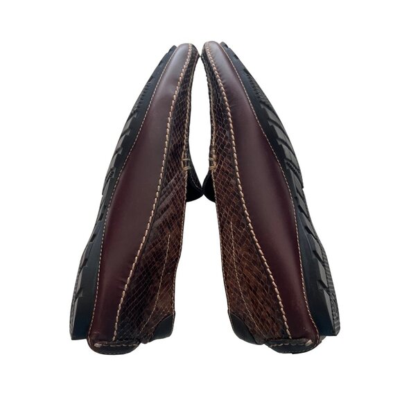 Vintage Snakeskin Embossed Leather Loafer Shoes For Men By Cole Haan Size 10 - Picture 7 of 10